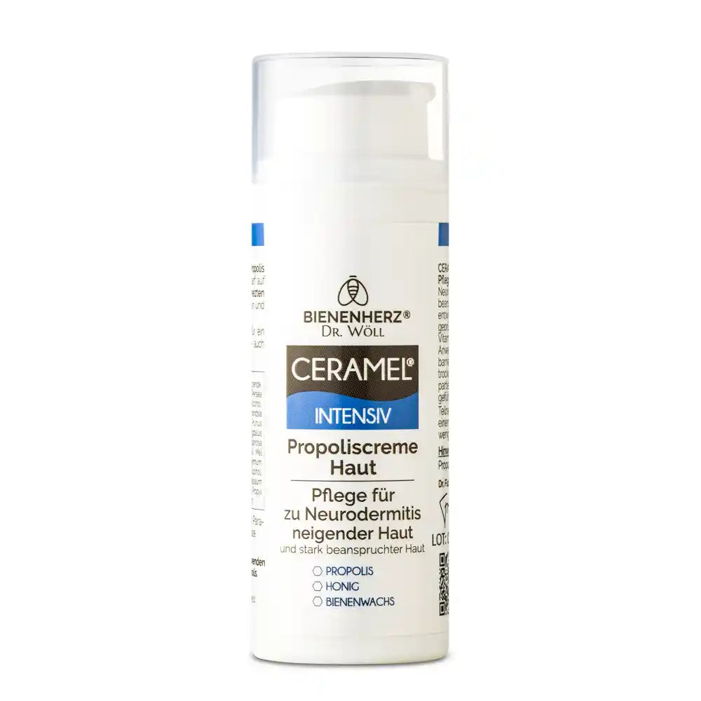 Ceramel Intensive die Propoliscreme bei trockener und Neurodermitis neigender Haut mit Honig und Propolis von Bienenherz