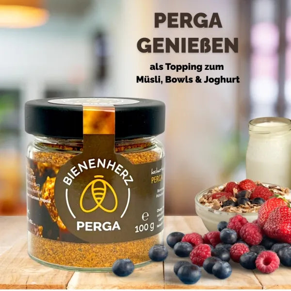 Gesundes Topping für dein Frühstücksmüsli. Perga das Bienenbrot von Bienenherz