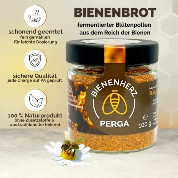 Bienenbrot von Bienenherz bestellen, fermentierte Blütenpollen direkt von der Imkerei