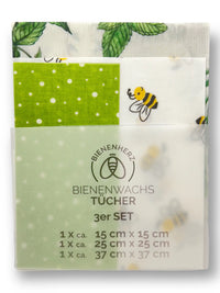 Bienenwachstücher 3er Set | grün | von Bienenherz