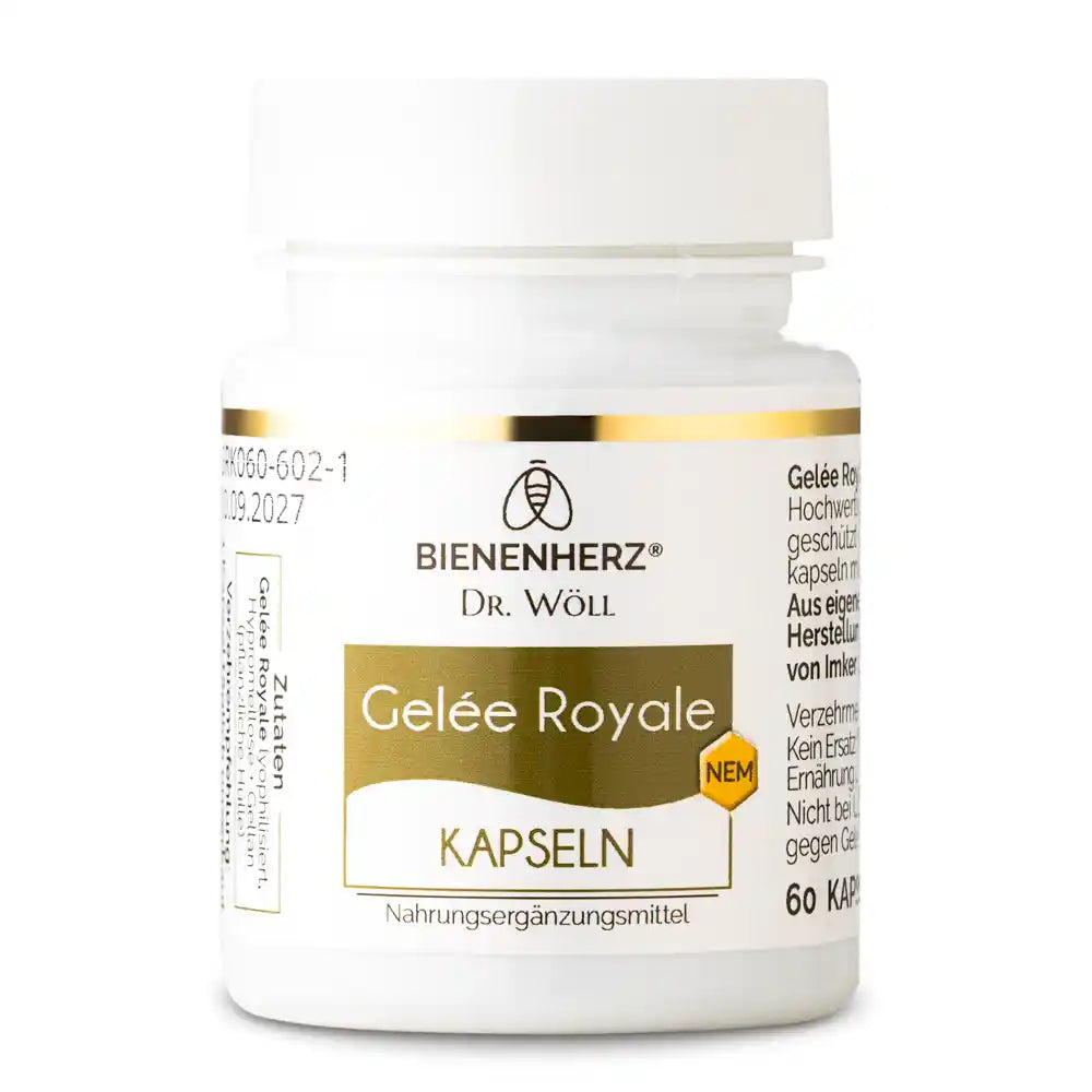 Gelee Royale Kapseln als Nahrungsergänzungsmittel 60 Stück von Bienenherz dem Imker Dr. Wöll