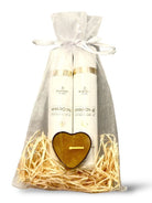 Hübsches Hyaroyal Geschenkset mit Gesichtspflege für Tag und Nacht von Bienenherz inkl. Bienenwachskerze.