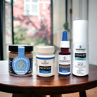 Unser praktisches Propolis Set. Propolis Honig, Propolis Kapseln Propolis Tinktur und unsere Propolis Handcreme für optimale Pflege