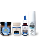 Set Allround Propolis in Honig, Kapseln, Pipette, Handcreme von Bienenherz der Imker aus Thüringen